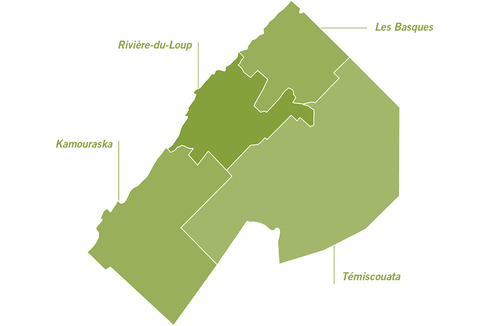 Secteurs : Kamouraska, Rivière-du-Loup, Témiscouata, Les Basques
